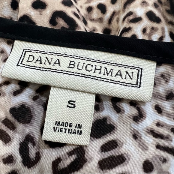 Dana Buchman Cheetah Floral Batwing Top Blouse SZ S - Picture 8 of 13